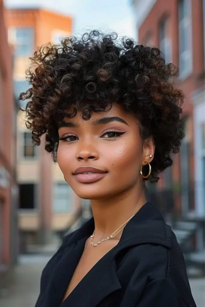 Rounded textured puff with regal volume