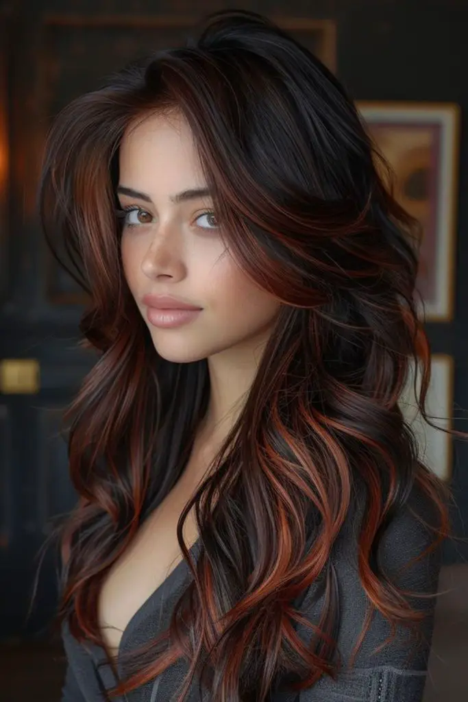 Chai spice swirl black balayage