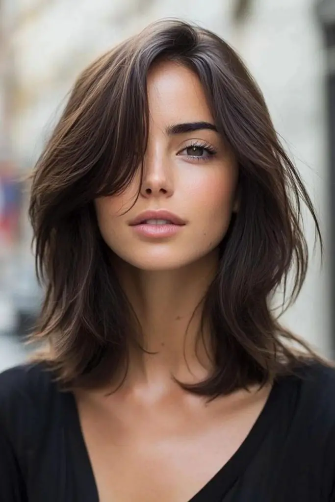 Collarbone flip cut with retro vibe