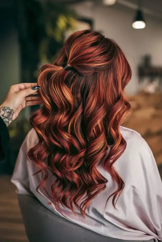 Fiery red fade with soft finish
