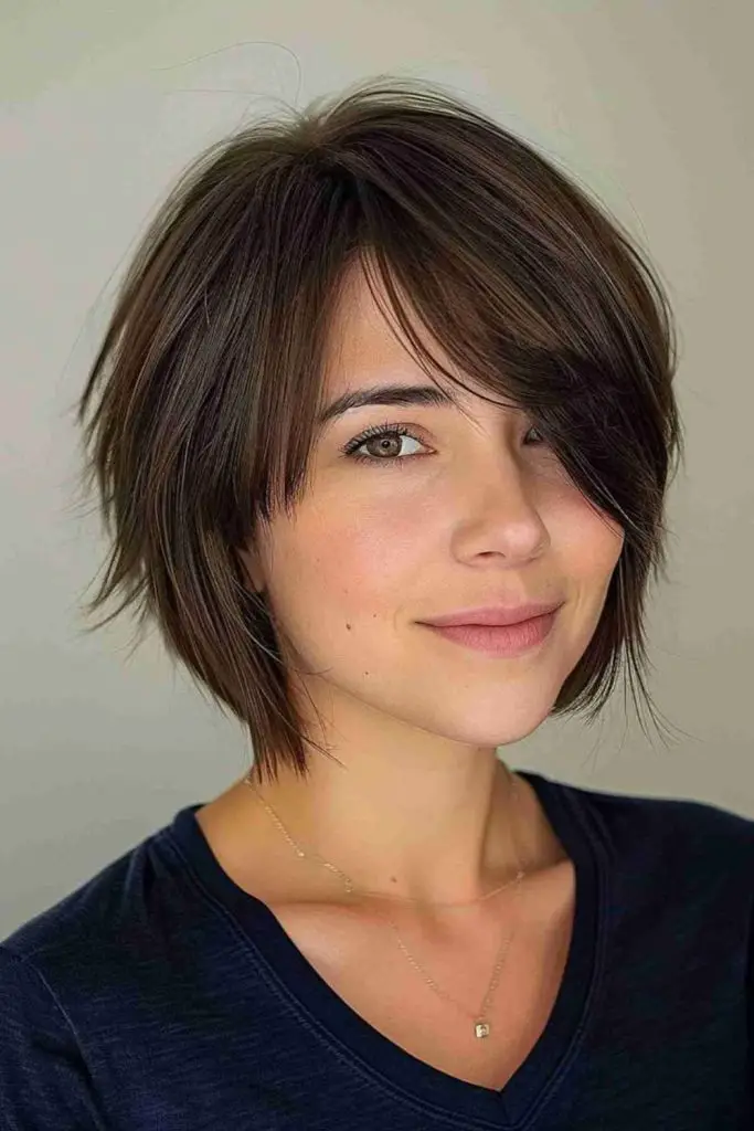 Cropped bob with crown volume boost