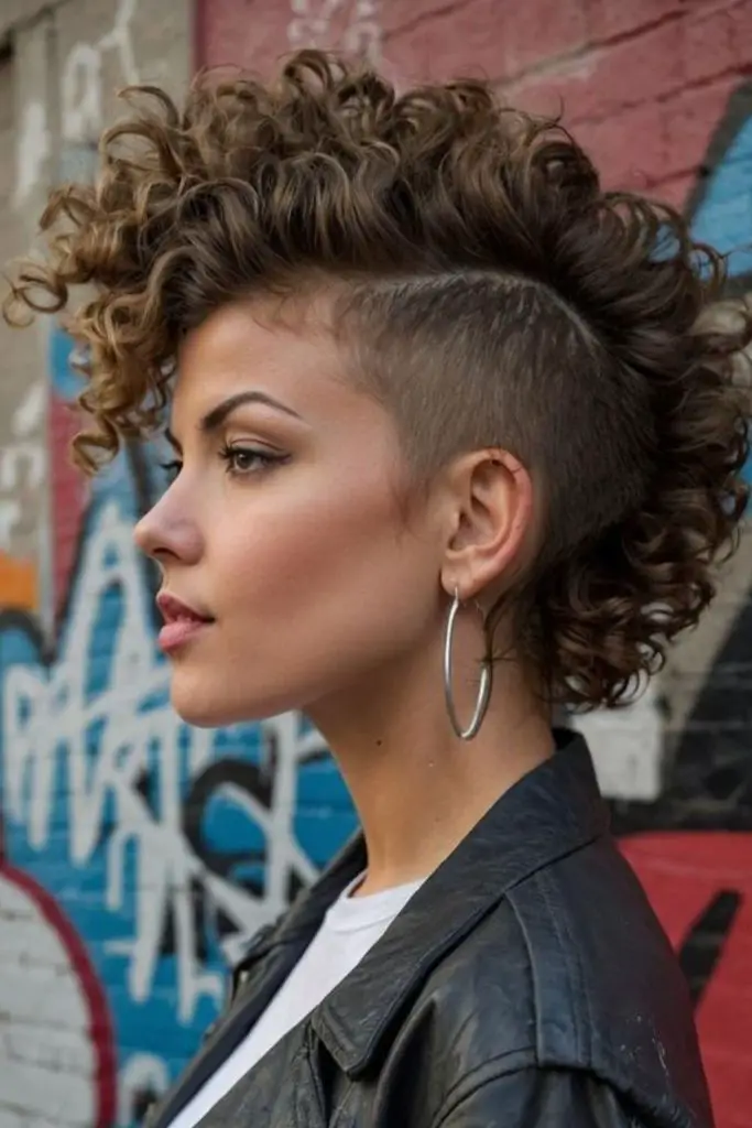 Curly mohawk with soft edges