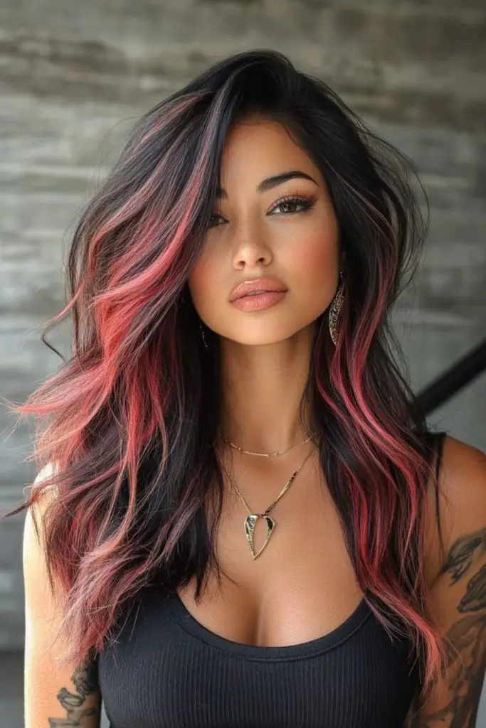 Desert rose glow black hairstyle