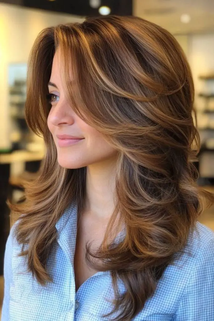Feathered butterfly haircut with bold edges