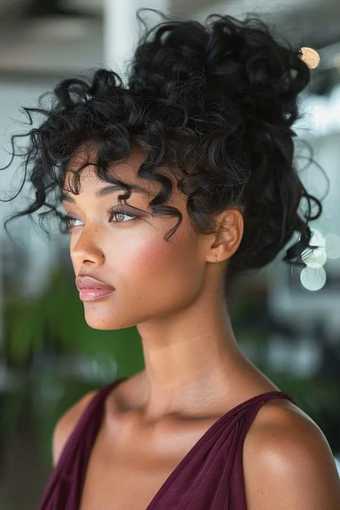 Crown puff shaped without hair ties