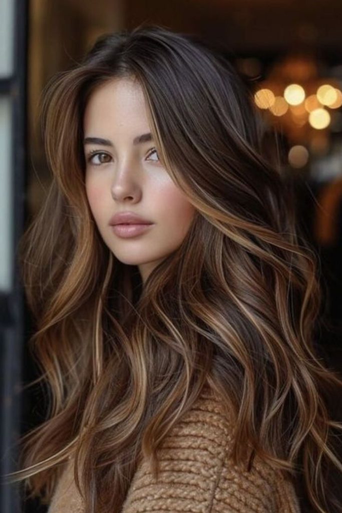 Espresso with burnished gold hair glow.