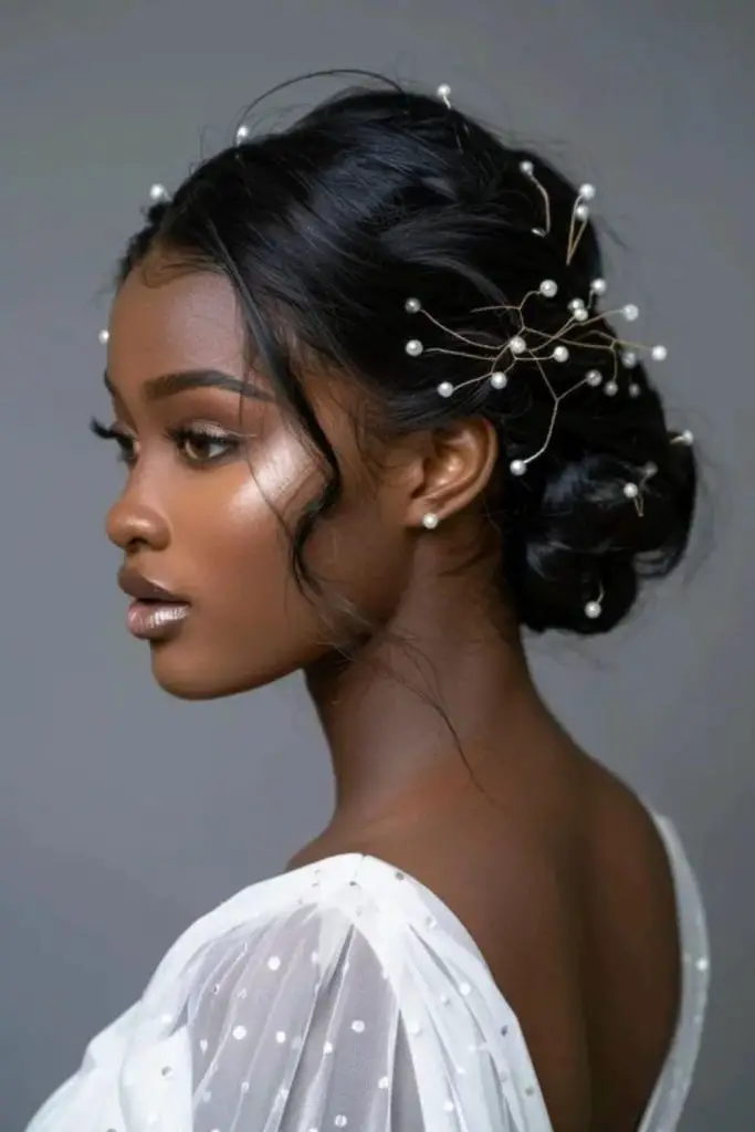 Classic French roll with pearls
