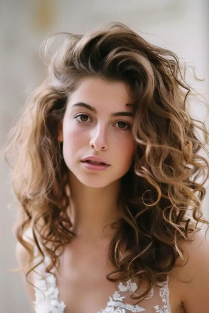 Curls shaped like layered flower petals