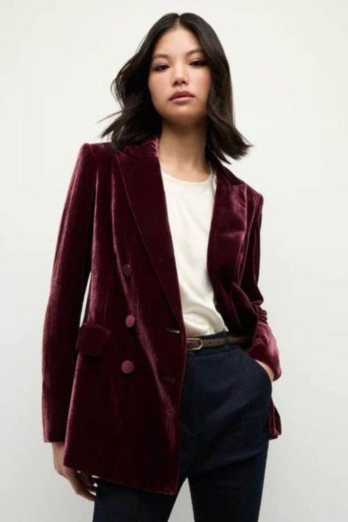 Garnet leather jacket autumn statement outfit.
