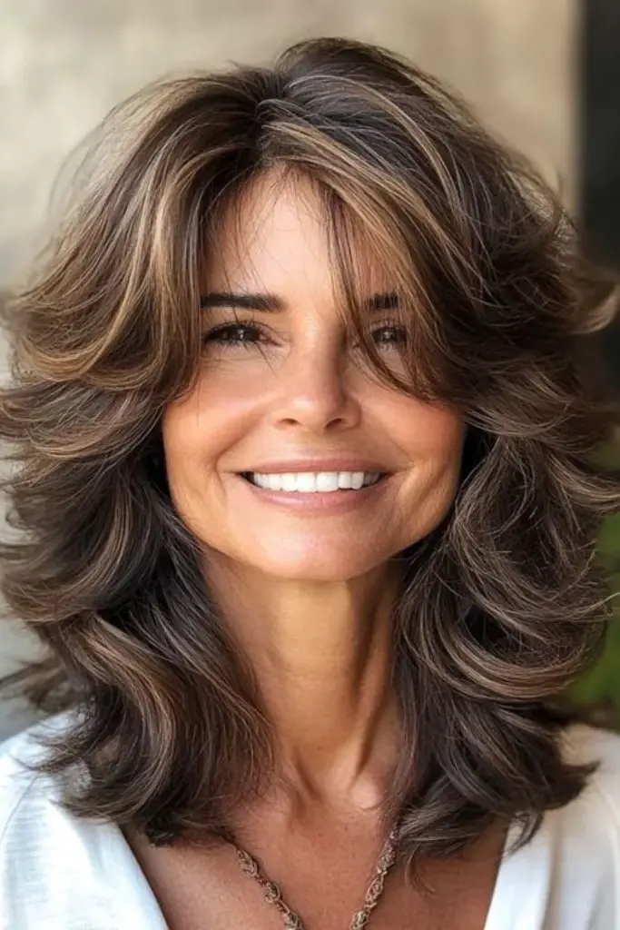Layered waves with seamless balayage blend.