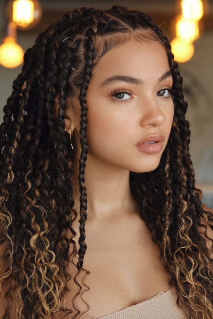 Goddess braid loc halo design