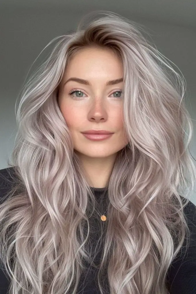 Steel grey with bright blonde shimmer