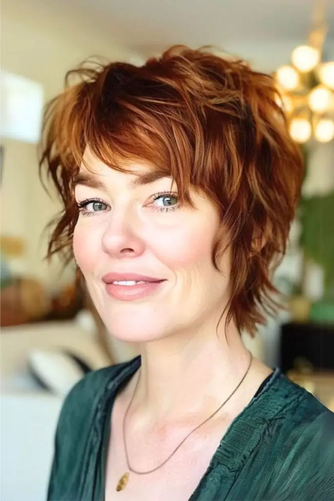 Textured shag with warm hazel tones.