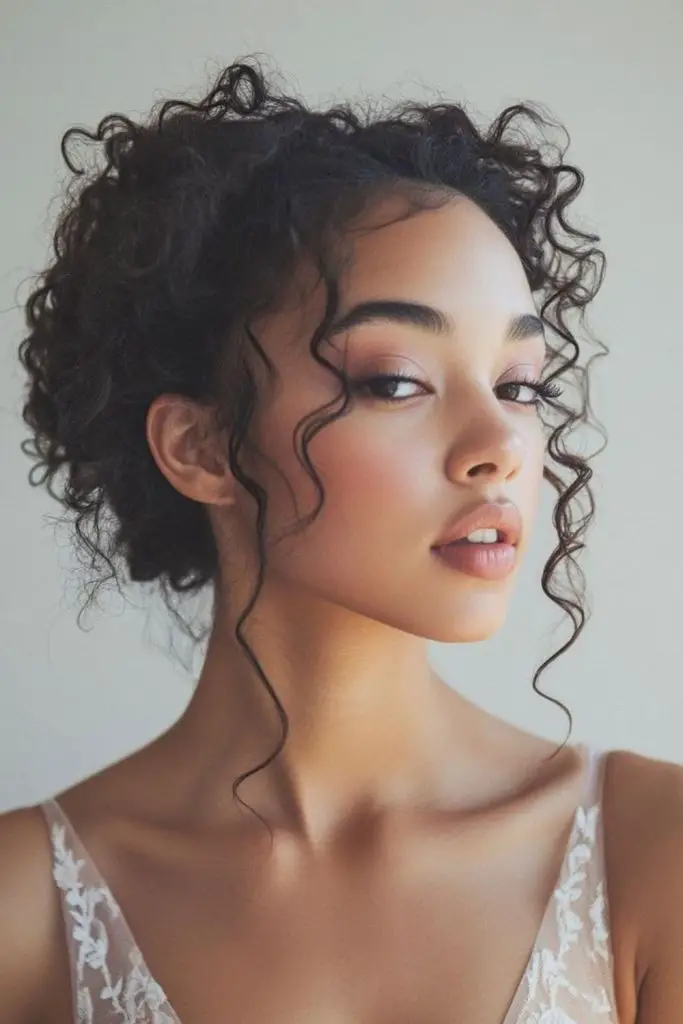 High curly afro with definition
