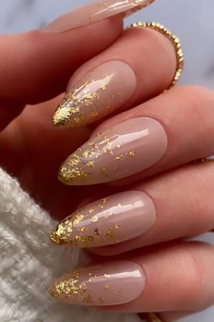 Jewel crown accent regal wedding nails.