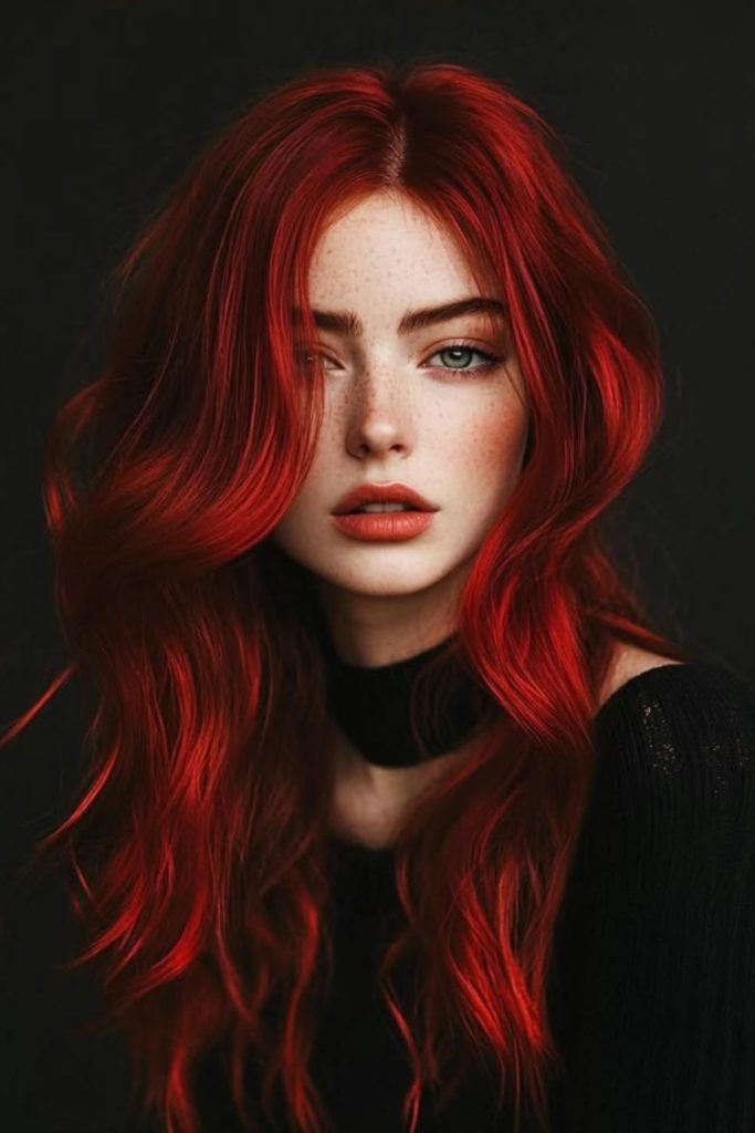 Lava sorcerer heir with fiery hair.