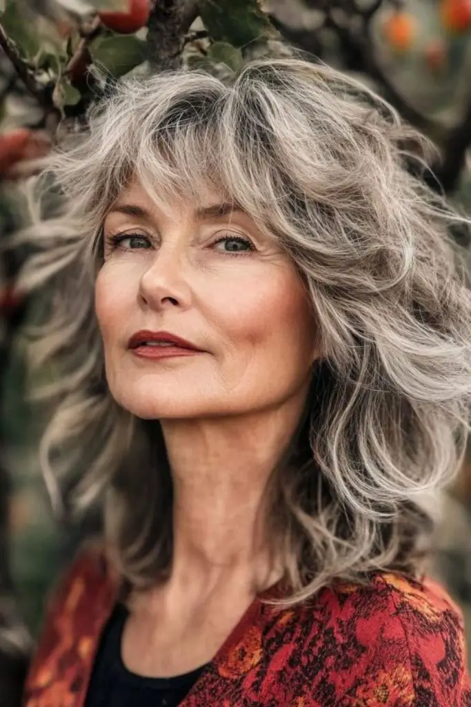 Layered shag haircut with breezy texture.