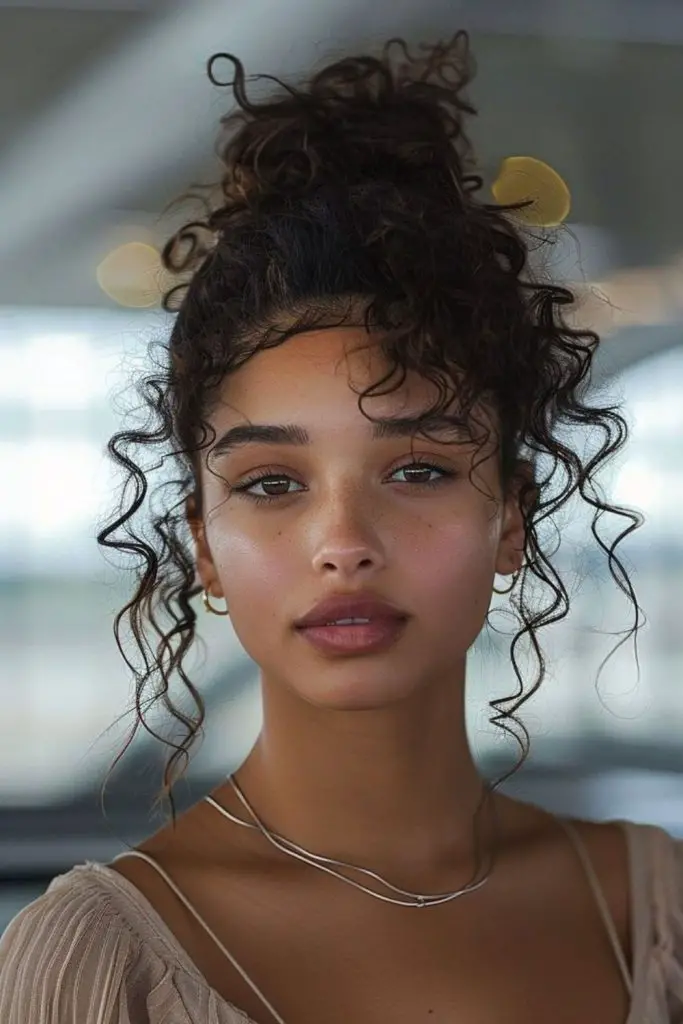 Loose twist-out styled for soft fluff