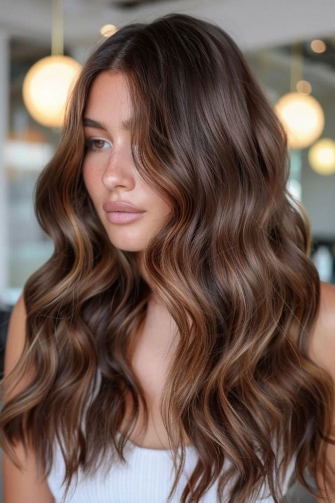 Maple glaze balayage warm autumn highlights.