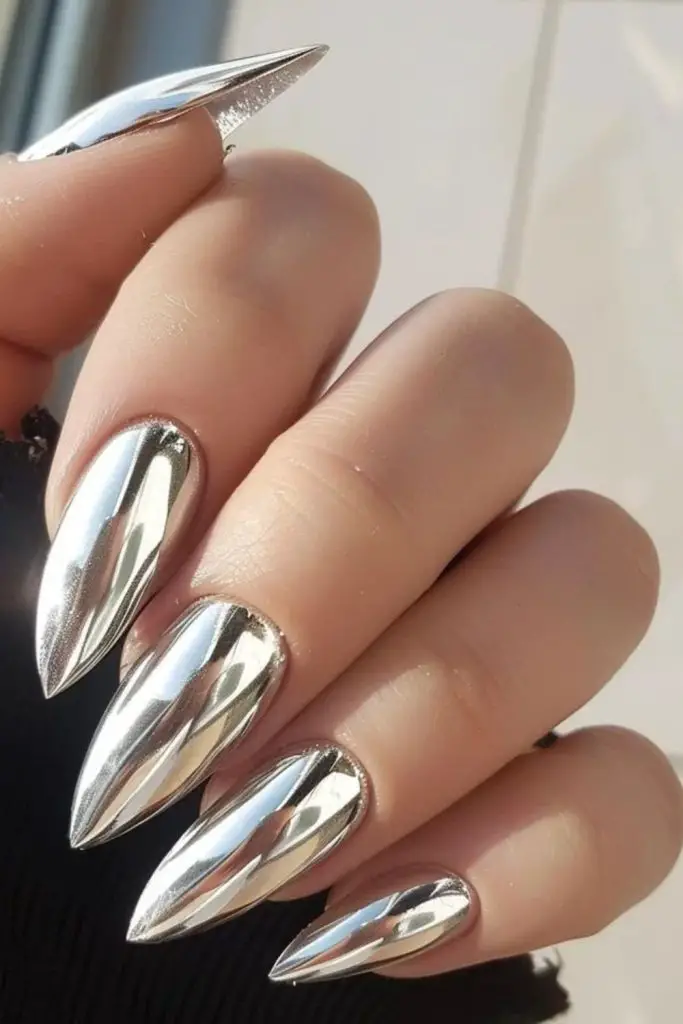 Mirror chrome echo reflective glossy nails