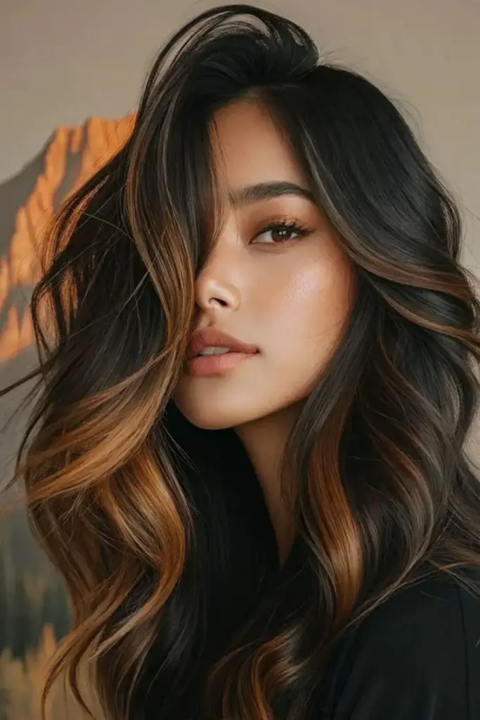 Molasses ember melt black balayage