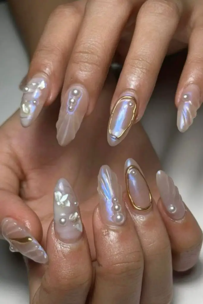Pearl eclipse groove mysterious pearl eclipse nails