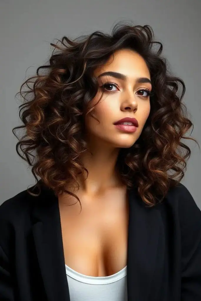 Sculpted curls shaped like pinecones