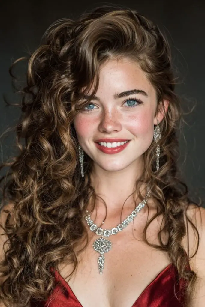 Romantic pinned curls with twists