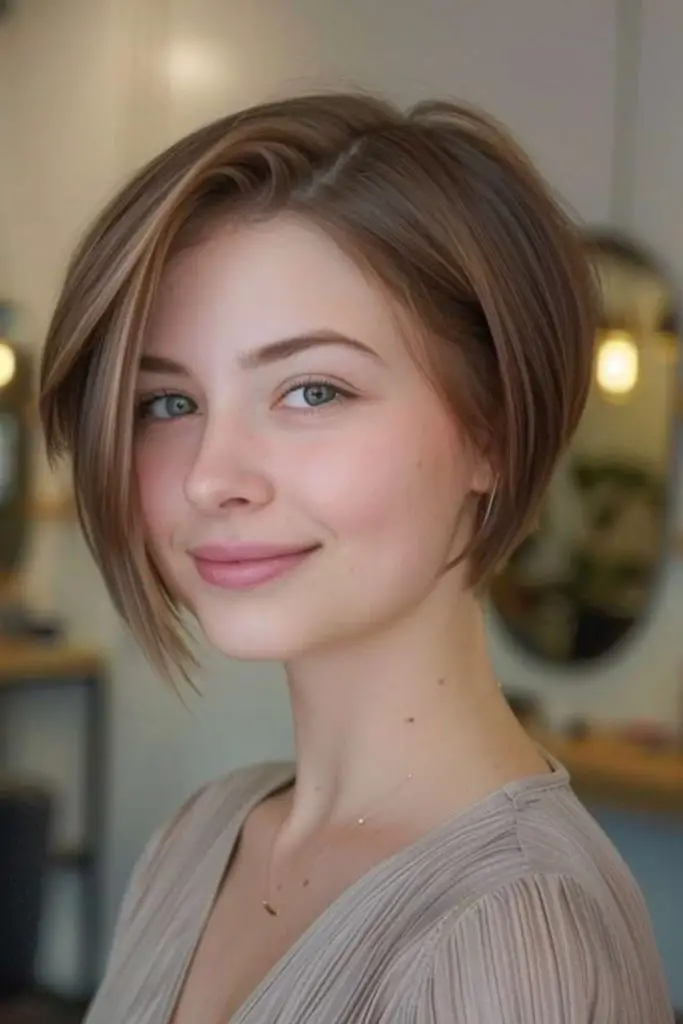 Half pixie half bob playful cut