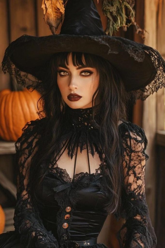 Ritualistic cult leader with ebony strands