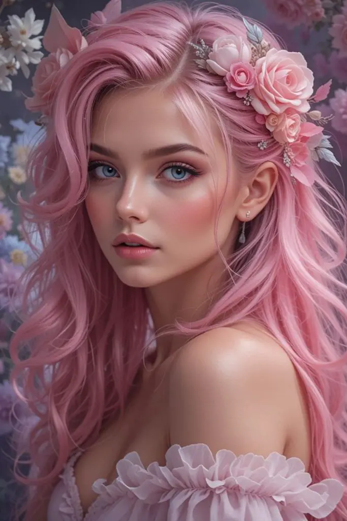 Rose Garden Ghost pastel pink gown
