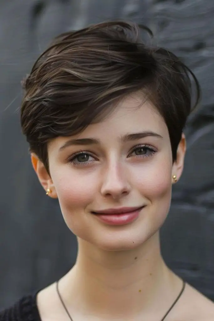 Rounded short crop with youthful style