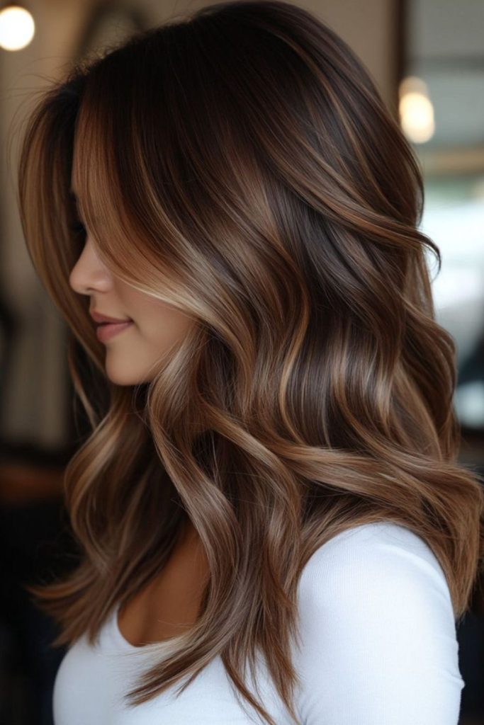 Russet brunette brilliance fiery autumn hair.