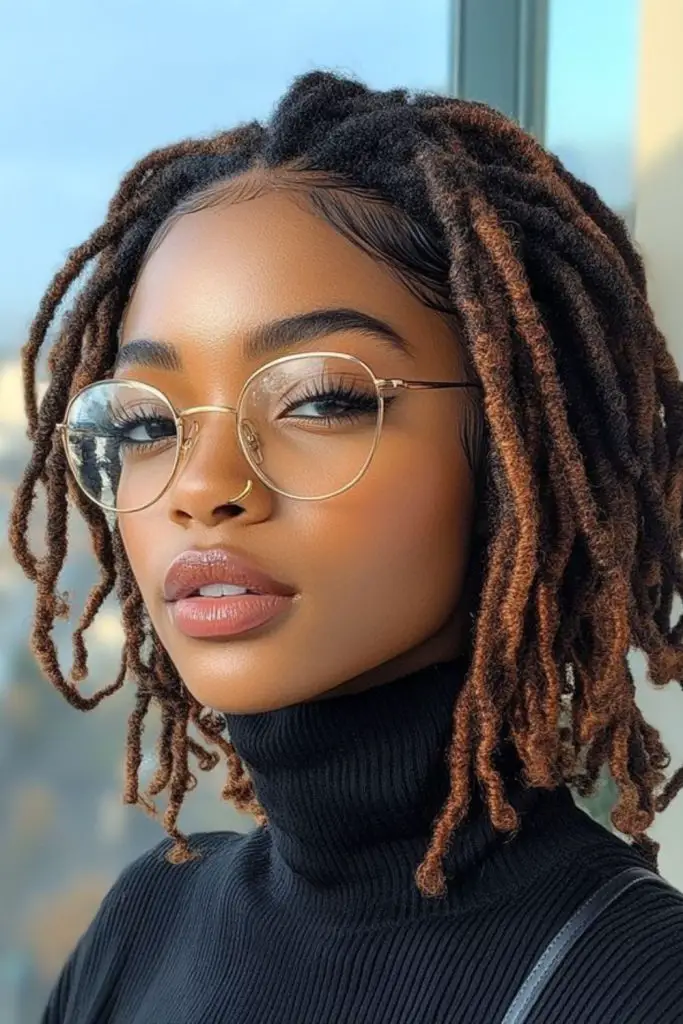 Locs sweeping shoulder with effortless curve
