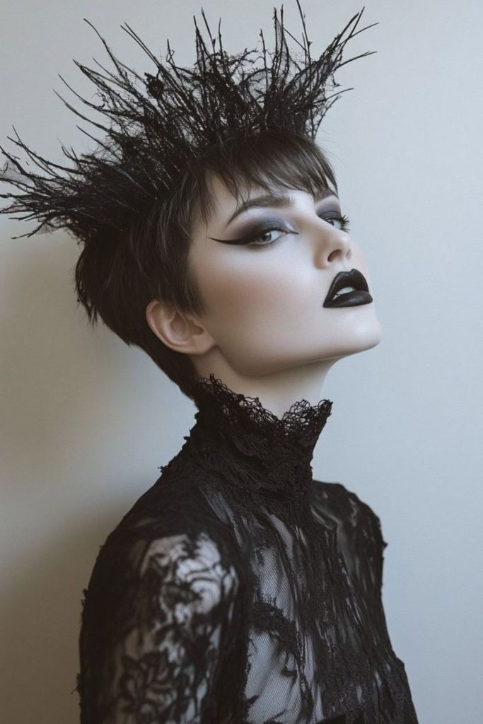 Skeletal queen phantom with jet crown