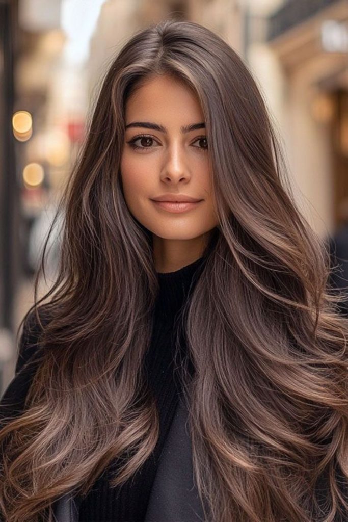Smoky sienna blend autumn brunette shade.