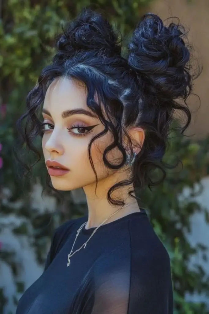 Dual high puffs with bold bounce