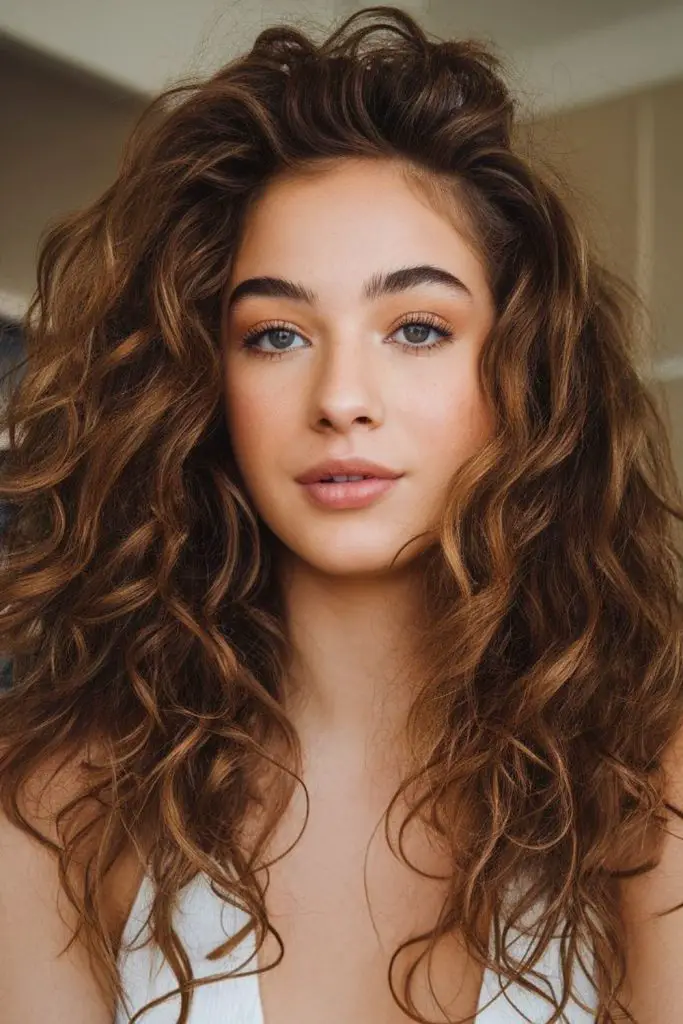 Defined curls styled from fresh wash