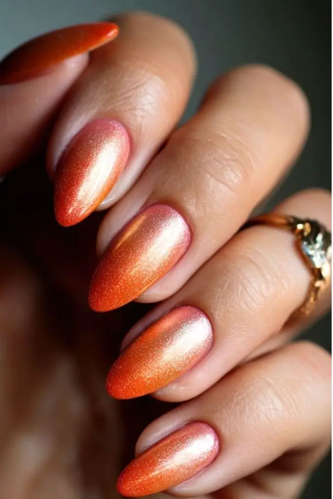 Tangerine flare smash explosive orange nails