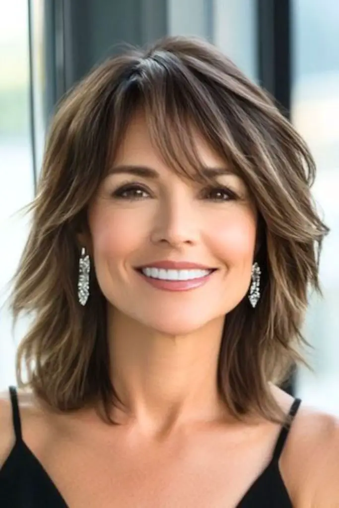 Textured fringe bob for edgy style