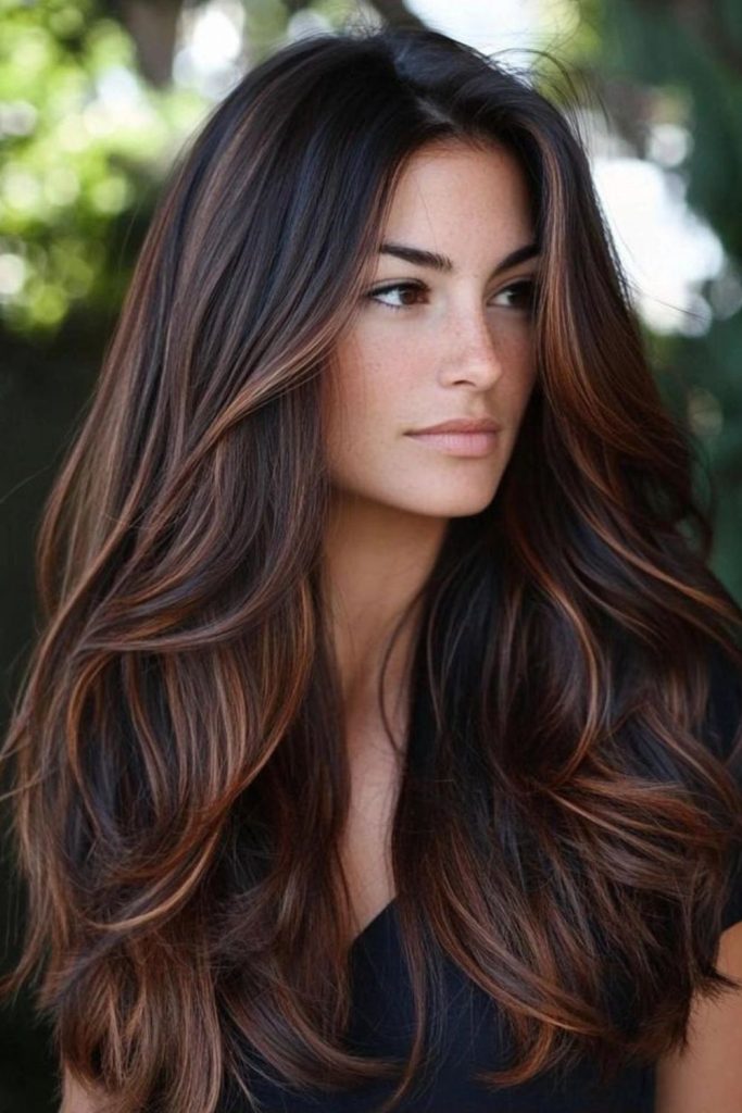 Toffee copper streams rich glowing tones.