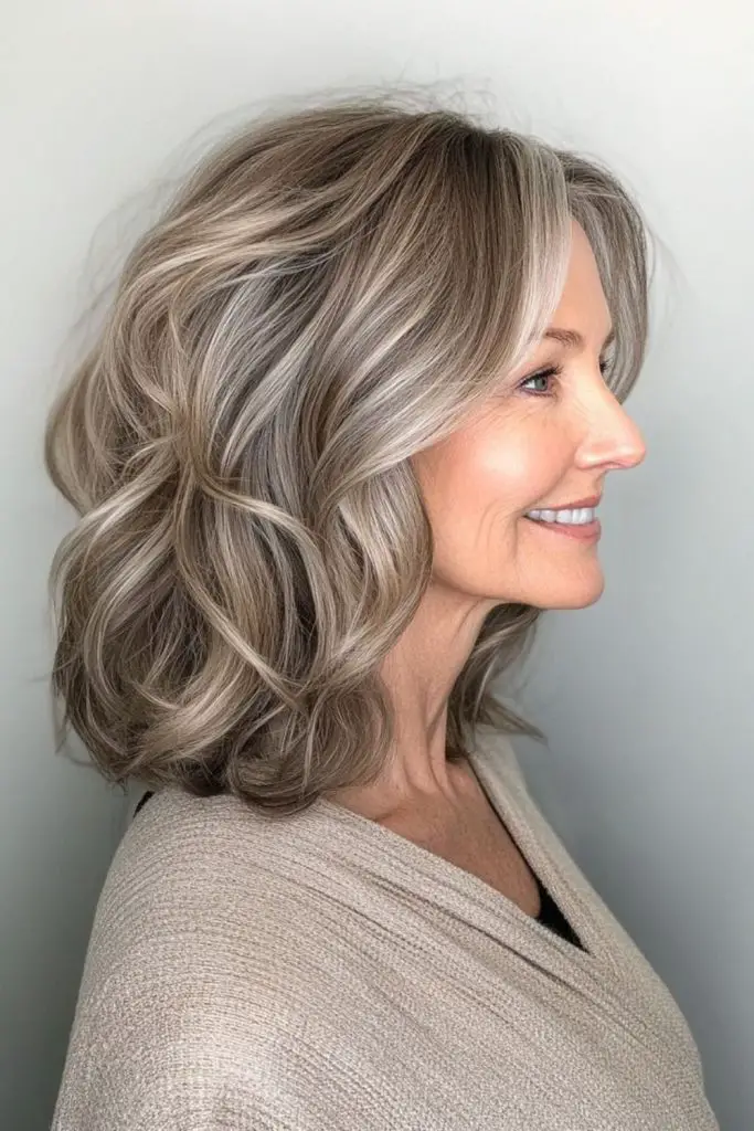 Loose shoulder waves for fine hair.