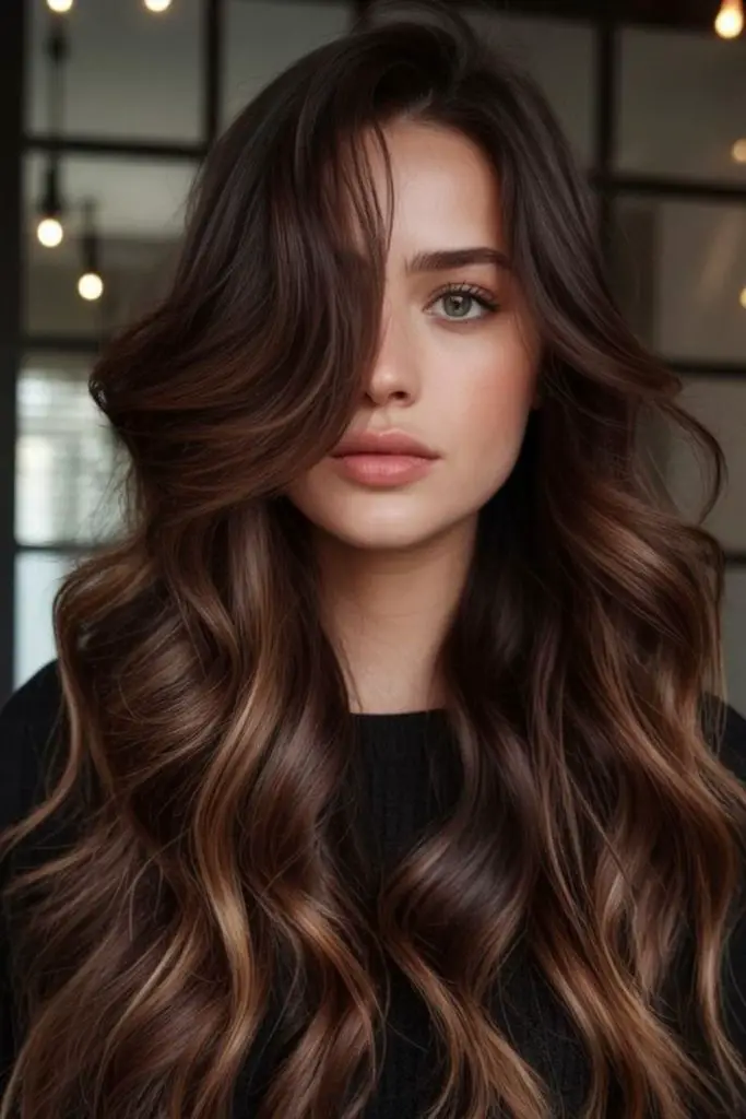 Twilight walnut shiver on dark strands