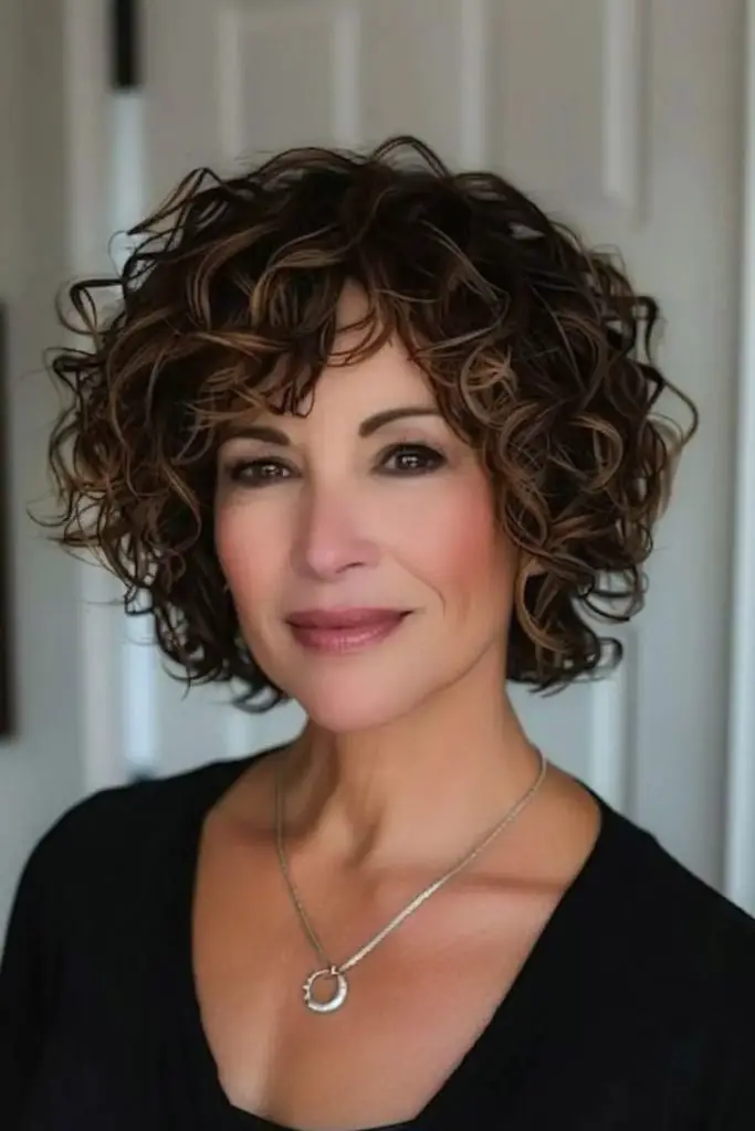 Soft halo curls for mature women