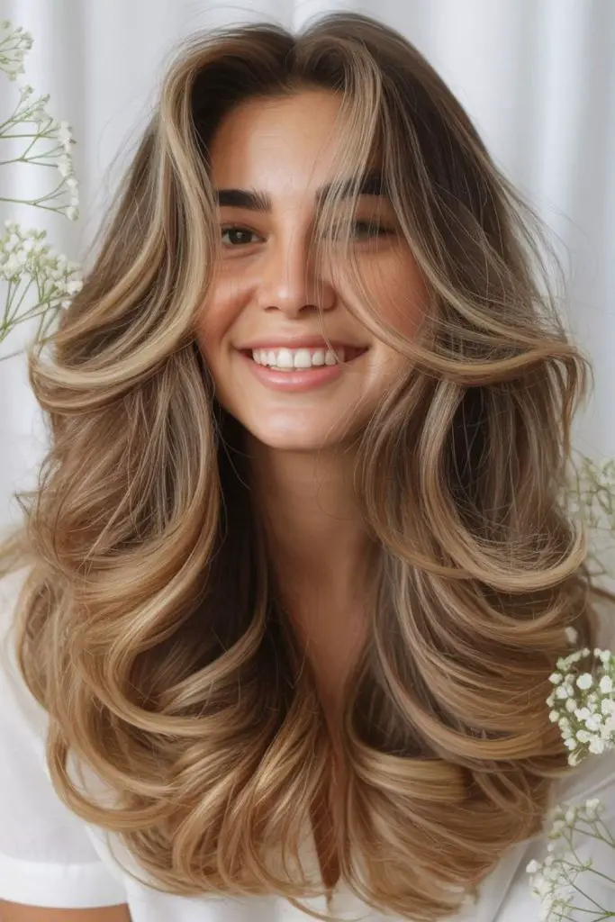 Ethereal layered butterfly haircut with softness