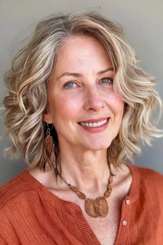 Flowing lob with soft rippling waves