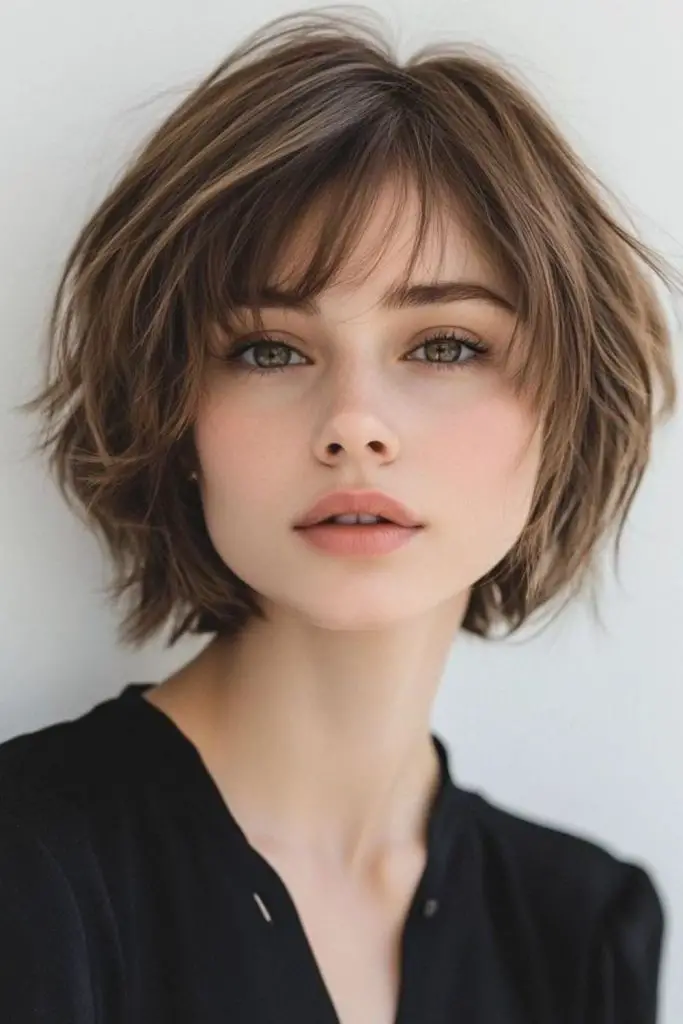 Soft, light French bob with breezy motion.