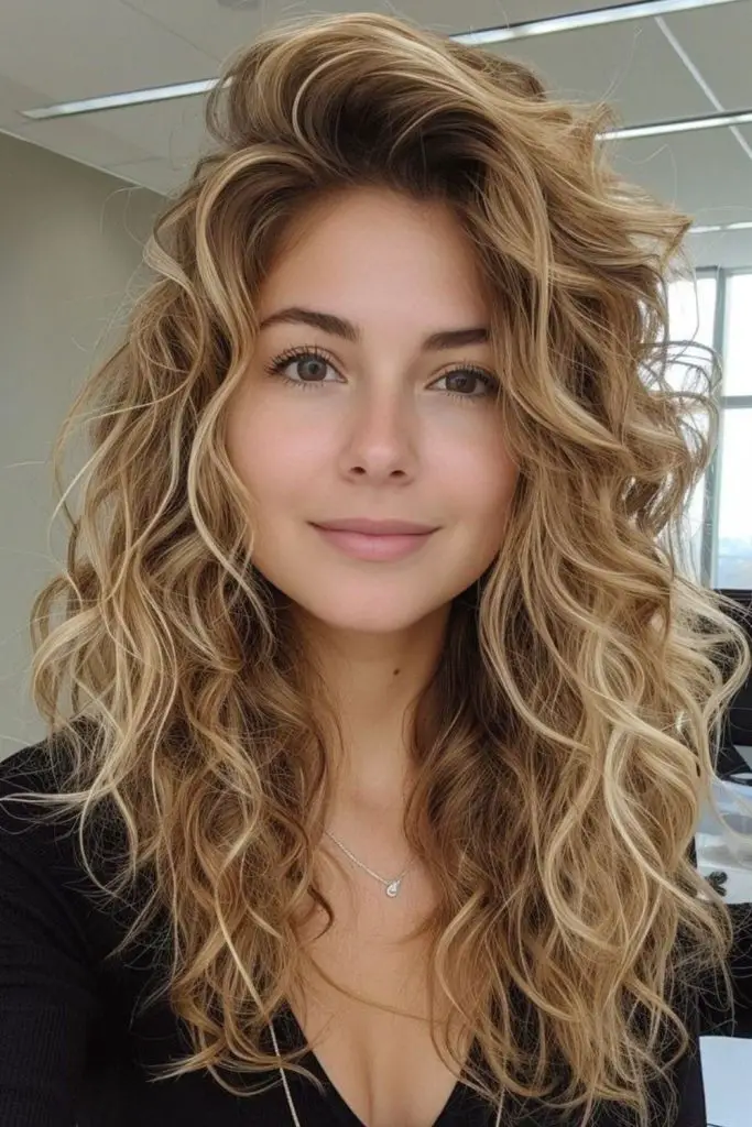 Loose face-framing curls with softness