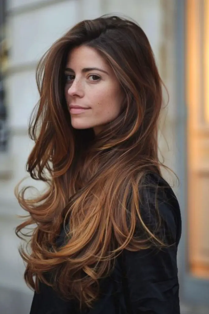 Root melt caramel on chocolate brown