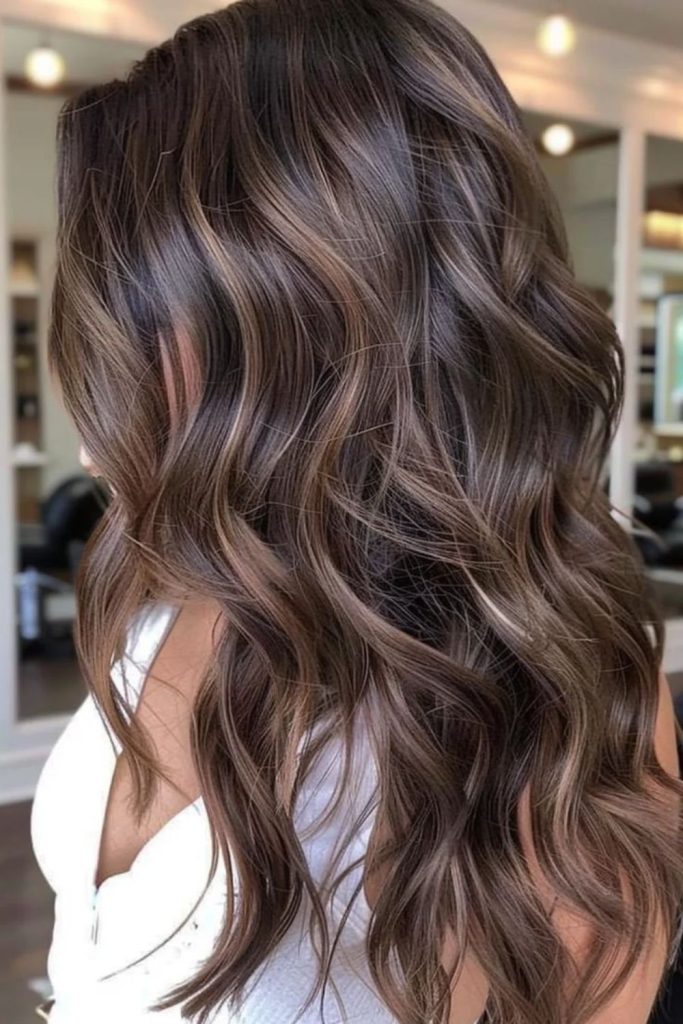 Ash mocha gradient brunette hair shade